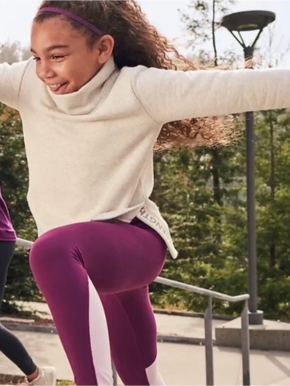 Athleta Light Heather Gray Funnel Neck Pullover